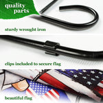 Load image into Gallery viewer, Combo Pack Garden Flag Stand Black 36x16 in and Garden Flag 12x18 in Patriotic