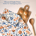 Load image into Gallery viewer, Set of 2 Thankful &amp; Grateful Printed Dish Towels Hand Towels Boho Tea Towels Multifunctional Stylish Absorbent Quick Dry Soft 18  x28  100% Cotton Blue &amp; Orange