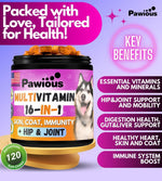 Load image into Gallery viewer, Dog Multivitamin Chewable with Glucosamine 16 in 1 Dog Vitamins