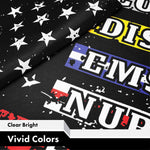Load image into Gallery viewer, G128 3 Pack: Thin Line First Responders American Flag  3x5 Ft  LiteWeave Series Printed 150D Poly  Duty and Honor Flag, Indoor/Outdoor, Vibrant Colors, Brass Grommet, Thicker and Durable Than 100D