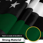 Load image into Gallery viewer, Thin Green Line American Flag 3x5 Ft 2Pack Printed 150D Polyester