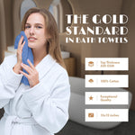 Load image into Gallery viewer, Light Blue Washcloths Set 12 Pack for Body Face Towel 12x12 Inch Cotton Wash Cloths Bulk  Spa Fingertip Wash Clothes Soft Absorbent Gym Towels