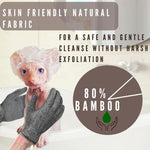 Load image into Gallery viewer, Bath Exfoliating Gloves for Sphynx Hairless Cats Carbonized Bamboo Body Scrub