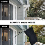 Load image into Gallery viewer, 6 Feet Tangle Free Spinning Flagpole (Black) All Black USA American Flag Brass Grommets Embroidered 3x5 ft (Flag Included) Aluminum Flag Pole