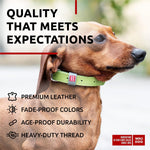 Load image into Gallery viewer, Long Lasting Leather Dog Collar for Large Dogs Medium &amp; Small Dogs Adjustable Classic Puppy Collars for Large Breed Dogs Boy &amp; Girl Dog Collars with Durable Buckle D Ring &amp; QR Dog Tag