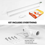 Load image into Gallery viewer, G128 Combo Pack: 6 Ft Tangle Free Spinning Flagpole (Silver) &amp; Bhutan Flag 3x5 Ft Printed 150D Polyester, Brass Grommets (Flag Included) Aluminum Flag Pole