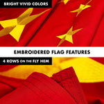 Load image into Gallery viewer, G128  6 Feet Tangle Free Spinning Flagpole (Black) China Flag Brass Grommets Embroidered 3x5 ft (Flag Included) Aluminum Flag Pole