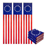 Load image into Gallery viewer, G128 3Pack: Betsy Ross Pull Down Bunting Flag  1.67x8 Ft  Embroidered Polyester