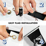 Load image into Gallery viewer, G128  6 Feet Tangle Free Spinning Flagpole (Black) POW Brass Grommets Printed 3x5 ft (Flag Included) Aluminum Flag Pole