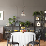 Load image into Gallery viewer, 2 Pack White Round Tablecloths 90 Inch Perfect Size for 30 60 Inch Tables 200