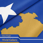 Load image into Gallery viewer, G128 3 Pack: Kosovo Kosovar Flag  3x5 Ft  LiteWeave Pro Series Printed 150D Polyester  Country Flag, Indoor/Outdoor, Vibrant Colors, Brass Grommets, Thicker and More Durable Than 100D 75D Polyester
