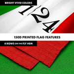 Load image into Gallery viewer, G128 Combo Pack: 6 Ft Tangle Free Spinning Flagpole (White) &amp; Alamo 1824 Flag 3x5 Ft Printed 150D Polyester, Brass Grommets (Flag Included) Aluminum Flag Pole