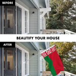 Load image into Gallery viewer, G128 Combo Pack: 6 Ft Tangle Free Aluminum Spinning Flagpole (Silver) &amp; Belarus Belarusian Flag 3x5 Ft, LiteWeave Pro Series Printed 150D Polyester  Pole with Flag Included