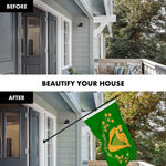 Load image into Gallery viewer, G128 Combo Pack: 6 Ft Tangle Free Spinning Flagpole (Black) &amp; Erin Go Bragh Flag 3x5 Ft Printed 150D Polyester, Brass Grommets (Flag Included) Aluminum Flag Pole