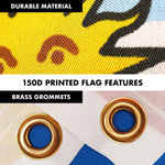 Load image into Gallery viewer, G128 Combo Pack: 6 Ft Tangle Free Spinning Flagpole (White) &amp; Ecuador Flag 3x5 Ft Printed 150D Polyester, Brass Grommets (Flag Included) Aluminum Flag Pole