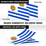 Load image into Gallery viewer, G128 Combo Pack: 6 Ft Tangle Free Aluminum Spinning Flagpole (Silver) &amp; Uruguay Uruguayan Flag 3x5 Ft, Double ToughWeave Series Double Sided Embroidered 210D Polyester  Pole with Flag Included