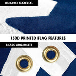 Load image into Gallery viewer, G128 Combo Pack: 6 Feet Tangle Free Spinning Flagpole (Silver) South Carolina SC State Flag 3x5 ft Printed 150D Brass Grommets (Flag Included) Aluminum Flag Pole