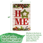 Load image into Gallery viewer, G128 Garden Flag Home Wreath on Rustic Wood  12x18 Inch  Printed Blockout Polyester  Christmas Decoration