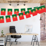 Load image into Gallery viewer, G128 Portugal Portuguese Bunting Banner  Flag 8.2 x 5.5 Inch, Full String 33 Feet  Printed 150D Polyester, Decorations For Bar, School, Festival Events Celebration