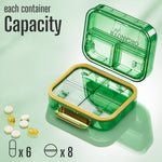 Load image into Gallery viewer, Medicine Pill Organizer Green Pill Container Small Pill Box 7 Compartments