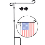 Load image into Gallery viewer, G128 Garden Flag Stand Flagpole  36x15  Black Wrought Iron Stand