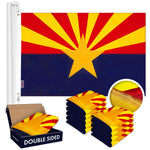Load image into Gallery viewer, Arizona AZ State Flag 3x5 Ft 10Pack Doublesided Embroidered Polyester By G128