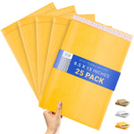 Load image into Gallery viewer, Gold Kraft Bubble Mailer Envelopes 8.5 x 13 Inch 25 Pack Mail Padded Envelopes Self Seal Kraft Bubble Mailers Tear Resistant Mailing Envelope Padded. Sturdy Paper Mailer