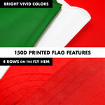 Load image into Gallery viewer, G128 Combo Pack: 6 Ft Tangle Free Aluminum Spinning Flagpole (White) &amp; Italy Italian Flag 3x5 Ft, LiteWeave Pro Series Printed 150D Polyester, 4 Corner Brass Grommets  Pole with Flag Included