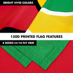 Load image into Gallery viewer, Combo Pack 6 Ft Tangle Free Aluminum Spinning Flagpole White Guyana Guyanese