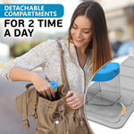 Load image into Gallery viewer, Extra Large Pill Organizer XL Daily Pill Box 7 Day Am Pm Pill Case Transparent