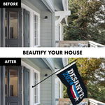 Load image into Gallery viewer, G128 Combo Pack: 6 Ft Tangle Free Aluminum Spinning Flagpole (Black) &amp; DeSantis Election 2024 Flag 3x5 Ft, LiteWeave Pro Series Printed 150D Polyester  Pole with Flag Included