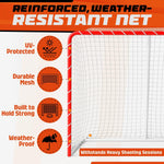 Load image into Gallery viewer, Metal Street Hockey Goal 54x44 inch Heavy Duty Steel Frame with Net Outdoor Hockey Net for Youth &amp; Adults Ball Roller &amp; DEK Hockey Practice Goal Easy Assembly
