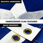 Load image into Gallery viewer, G128  6 Feet Tangle Free Spinning Flagpole (White) Texas Flag Brass Grommets Embroidered 3x5 ft (Flag Included) Aluminum Flag Pole