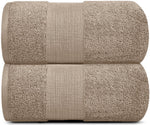 Load image into Gallery viewer, Resort Collection Soft Bath Sheet Towels 35x70 in Oversize 2 Pack Taupe Large
