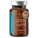 Load image into Gallery viewer, Zinc Bisglycinate 25mg 180 Tablets 6 Months Supply Natural Chelated Zinc
