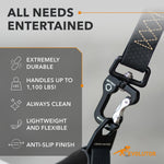 Load image into Gallery viewer, Black Extra Heavy Duty Dog Leash 4 Ft x 1 in for Large Medium and Small Dogs