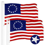 Load image into Gallery viewer, G128 2 Pack: Betsy Ross Flag  4x6 Ft  ToughWeave Series Embroidered 300D Polyester  Historical Flag, Embroidered Design, Indoor/Outdoor, Brass Grommets