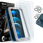 Load image into Gallery viewer, 3 Pack Screen Protector and 2 Pack Camera Lens Protector for Iphone 12 Pro Max
