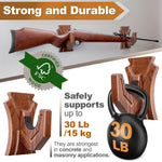 Load image into Gallery viewer, Gun Rack Wall Mount Wenge Hold Up Displays Horizontal Gun Rack and Shotgun