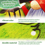 Load image into Gallery viewer, G128 Combo Pack: Garden Flag Stand Black 36 in x 16 in &amp; Garden Flag Winter Decoration Welcome Festive Gnome with Lantern 12x18 DoubleSided Blockout Fabric