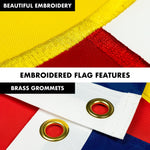 Load image into Gallery viewer, G128 Combo Pack: 5 Ft Tangle Free Aluminum Spinning Flagpole (White) &amp; Colorado CO State Flag 2.5x4 Ft, ToughWeave Series Embroidered 300D Polyester  Pole with Flag Included