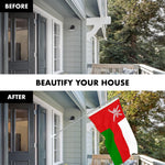 Load image into Gallery viewer, G128 Combo Pack: 6 Ft Tangle Free Spinning Flagpole (Silver) &amp; Oman Flag 3x5 Ft Printed 150D Polyester, Brass Grommets (Flag Included) Aluminum Flag Pole