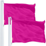 Load image into Gallery viewer, Solid Pink Color Flag 3x5 Ft 2Pack Printed 150D Polyester
