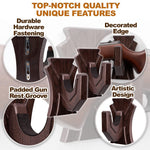 Load image into Gallery viewer, Gun Rack Wall Mount Decor Displays Horizontal Gun Rack Shotgun Bow Wood Hooks