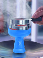 Load image into Gallery viewer, Blue Hookah Bowl Set Silicone Premium Shisha Bowl Phunnel for Smoking with Tongs