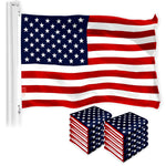 Load image into Gallery viewer, G128 10 Pack: American USA Flag  2x3 Ft  LiteWeave Pro Series Printed 150D Polyester  Country Flag, Indoor/Outdoor, Vibrant Colors, Brass Grommets, Thicker and More Durable Than 100D 75D Polyester