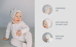 Load image into Gallery viewer, Bamboo and Cotton Double Sided Baby Beanie for Newborns Hospital Hat 03 Months