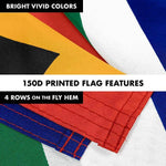 Load image into Gallery viewer, G128 Combo Pack: 6 Feet Tangle Free Spinning Flagpole (Silver) South Africa South African Flag 3x5 ft Printed 150D Brass Grommets (Flag Included) Aluminum Flag Pole