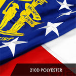 Load image into Gallery viewer, G128 2 Pack: Georgia GA State Flag  2x3 Ft  ToughWeave Series Embroidered 300D Polyester  Embroidered Design, Indoor/Outdoor, Brass Grommets