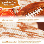 Load image into Gallery viewer, G128 Combo Pack: Garden Flag Stand Black 36 in x 16 in &amp; Garden Flag Everyday Decoration Home Football on Rustic Wood 12x18 DoubleSided Blockout Fabric